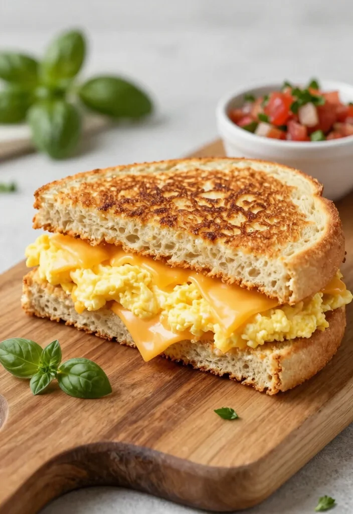 12 Healthy Panini Recipes for Light Crispy Sandwiches - 9. Egg and Cheese Breakfast Panini 1