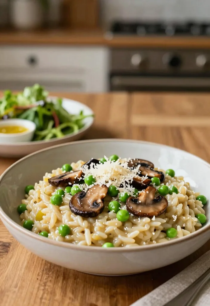 12 Healthy Rice Cooker Recipes for Simple Balanced Meals - 10. Mushroom Risotto with Peas 1