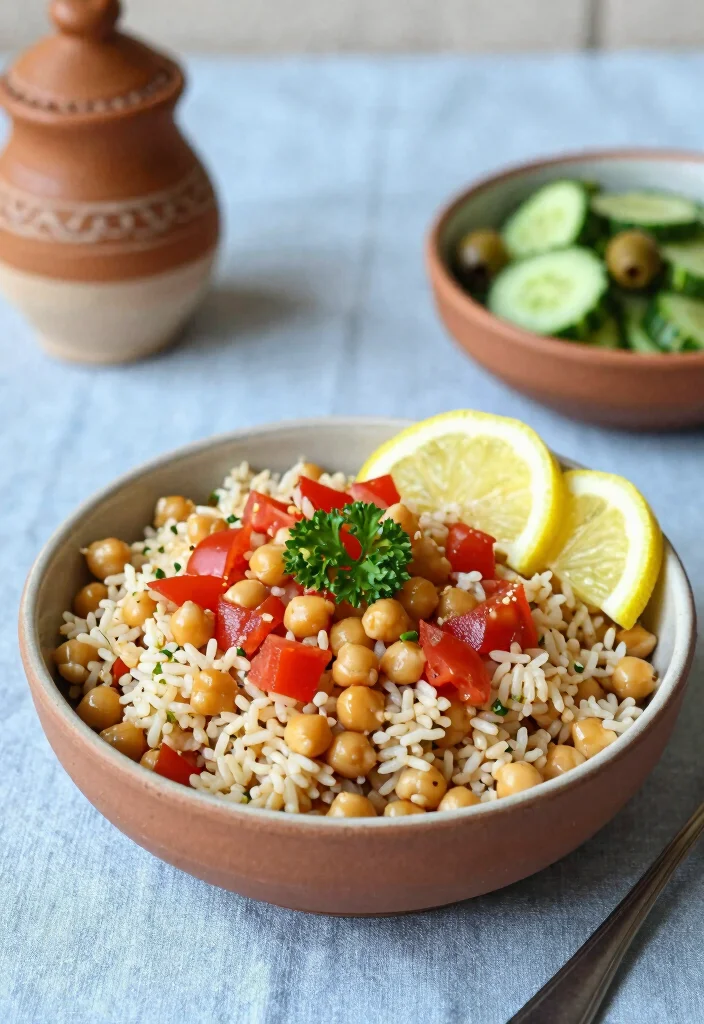 12 Healthy Rice Cooker Recipes for Simple Balanced Meals - 4. Mediterranean Chickpea Rice 1
