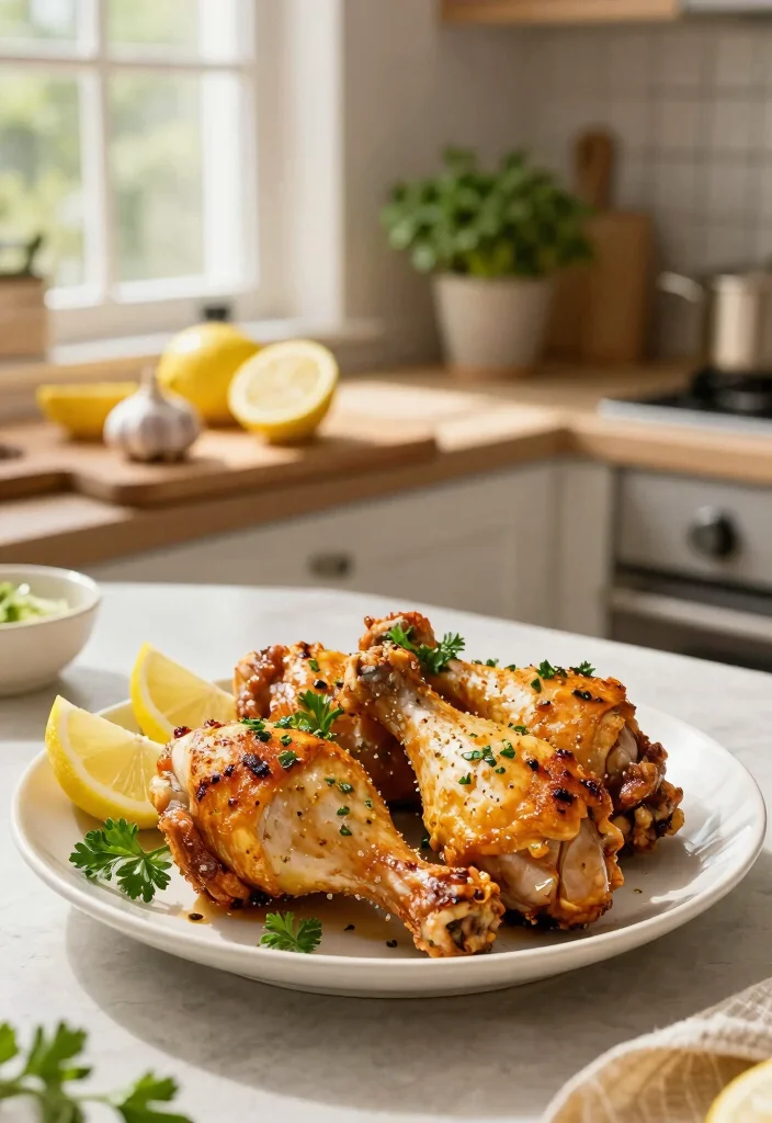 12 Keto Chicken Leg Recipes for Crispy Low Carb Dinners - 1. Lemon Garlic Air Fryer Chicken Legs 1