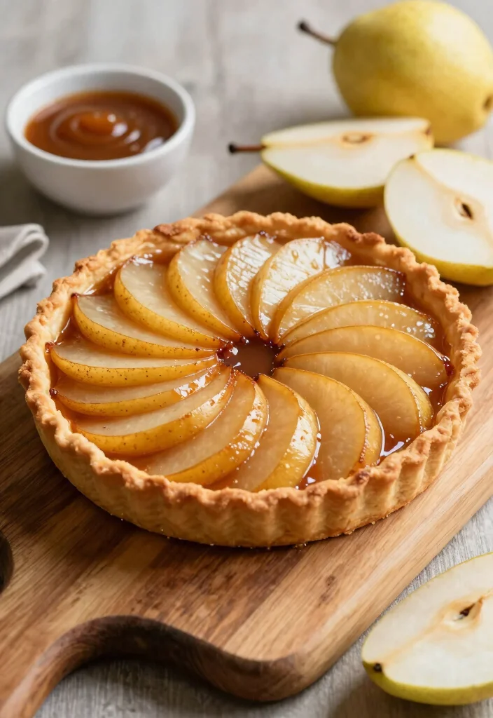 12 Puff Pastry Dessert Recipes for Flaky Bakery Style Treats - 11. Caramelized Pear Tart 1