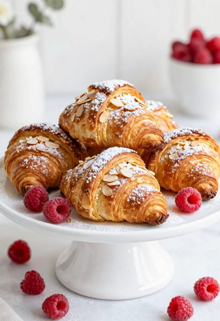 12 Puff Pastry Dessert Recipes for Flaky Bakery Style Treats - 12. Raspberry Almond Croissants 1