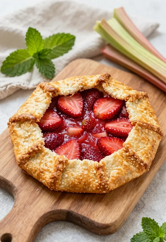 12 Puff Pastry Dessert Recipes for Flaky Bakery Style Treats - 7. Strawberry Rhubarb Galette 1