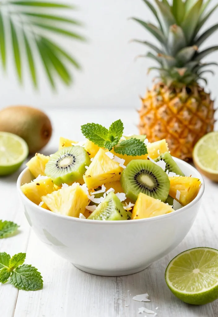 12 Raw Vegan Salad Recipes for Fresh Crunchy Bowls - 10. Tropical Fruit Salad 1