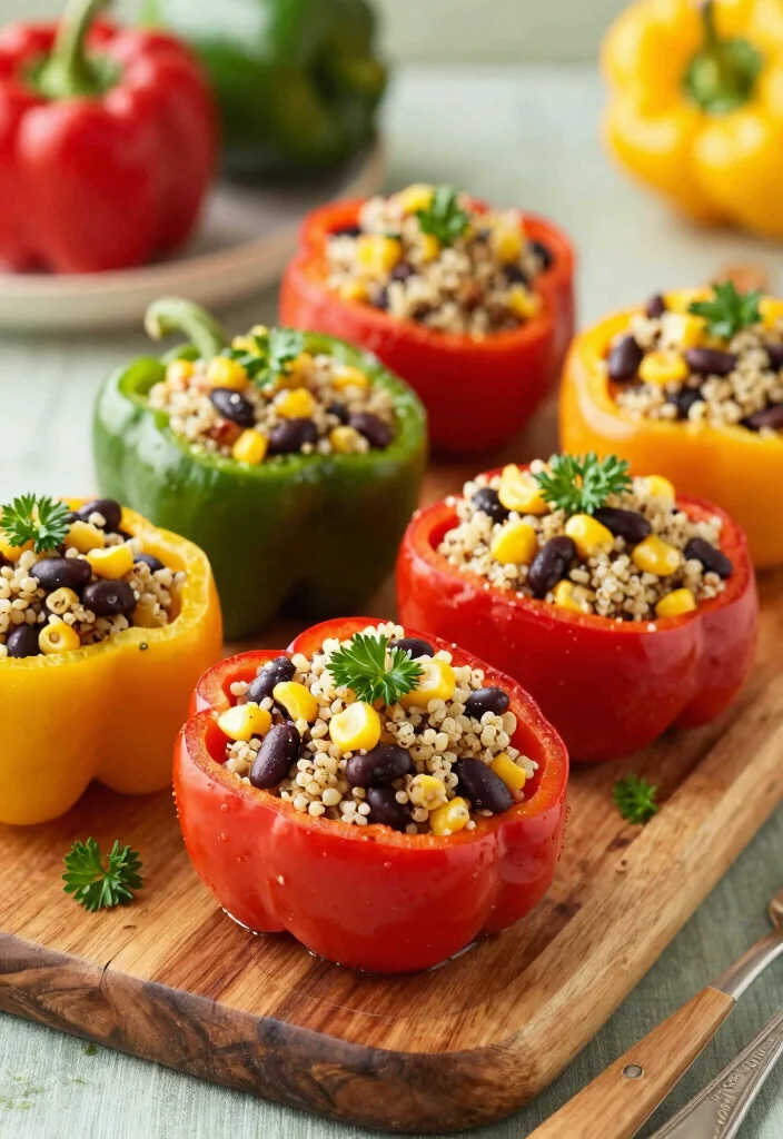 12 Vegan Game Day Recipes for Easy Crowd Friendly Snacks - 8. Vegan Stuffed Peppers 1