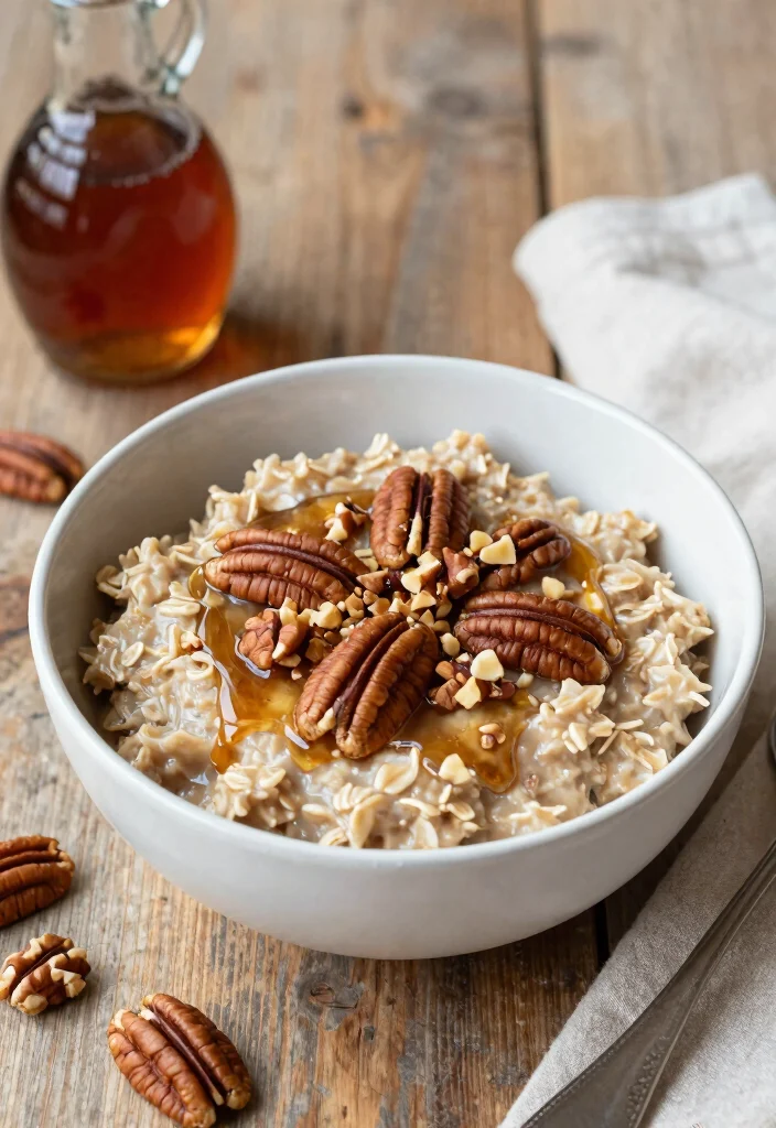 12 Vegan Oatmeal Recipes for Easy Plant Based Breakfasts - 11. Maple Pecan Oatmeal 1