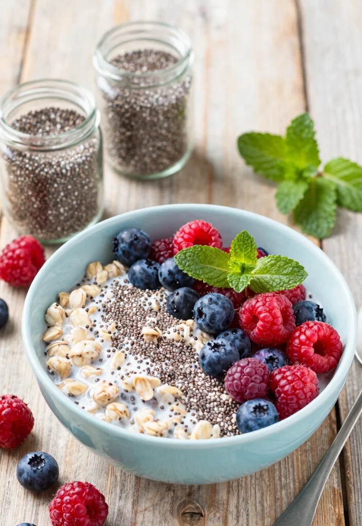 12 Vegan Oatmeal Recipes for Easy Plant Based Breakfasts - 5. Berry Chia Oatmeal 1
