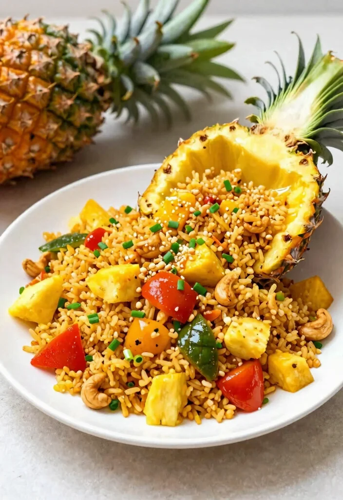 12 Vegan Rice Recipes for Simple Plant-Based Meals - 7. Sweet and Sour Pineapple Fried Rice 1