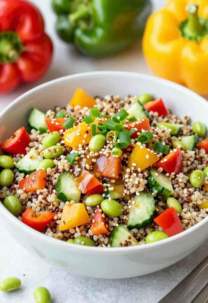 14 Asian Healthy Recipes with Fresh Bold Flavors - 12. Asian Quinoa Salad 1