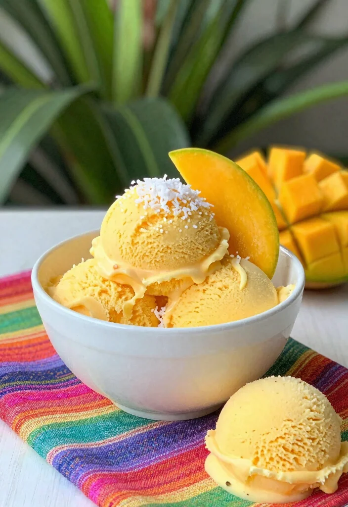 14 Homemade Dessert Recipes Everyone Can Make at Home - 8. Mango Coconut Sorbet 1