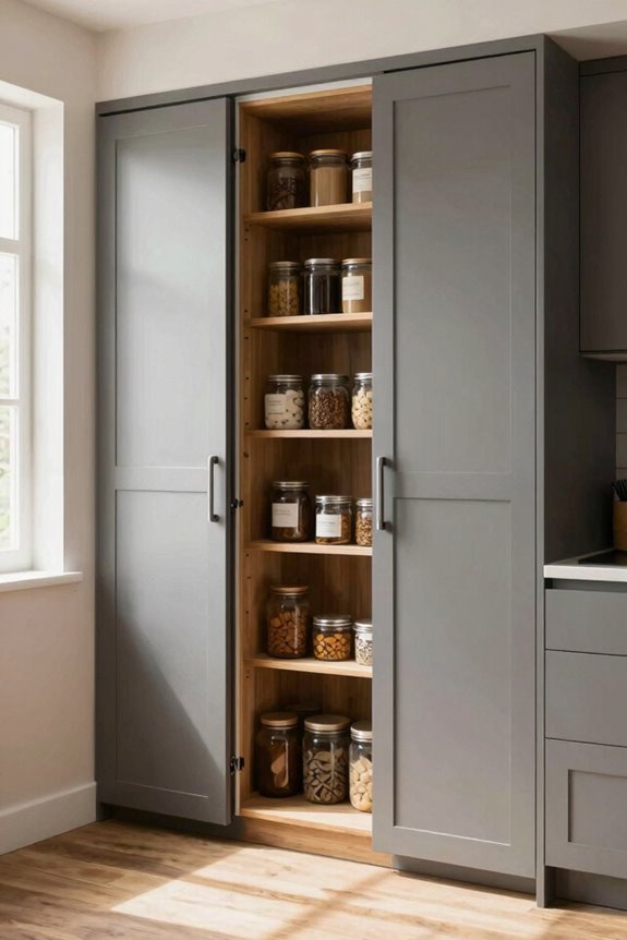 10 Pantry Door Ideas to Transform Your Kitchen Storage 3 bi fold doors maximize compact storage