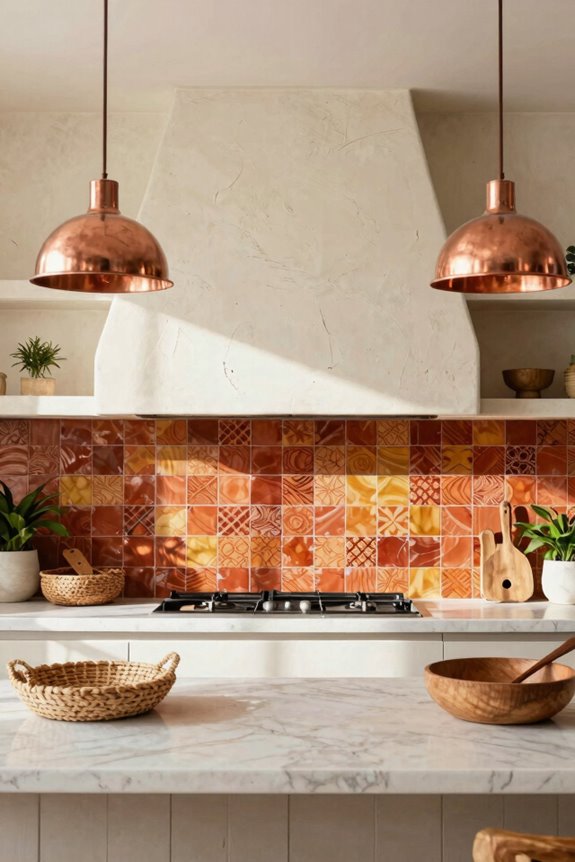bold jewel toned metallic and patterned accents