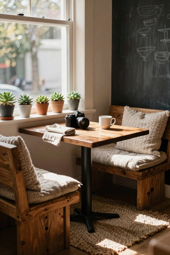 built in banquette with flexible seating 0odnc