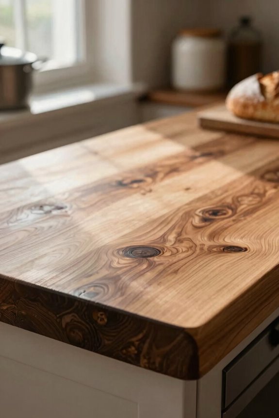 butcher block adds warmth durability
