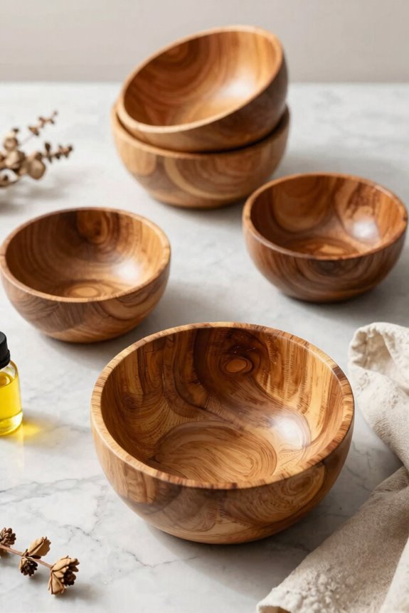 7 Ways to Style Wooden Bowls in Your Home Decor 6 clean condition wax buff v5qtc