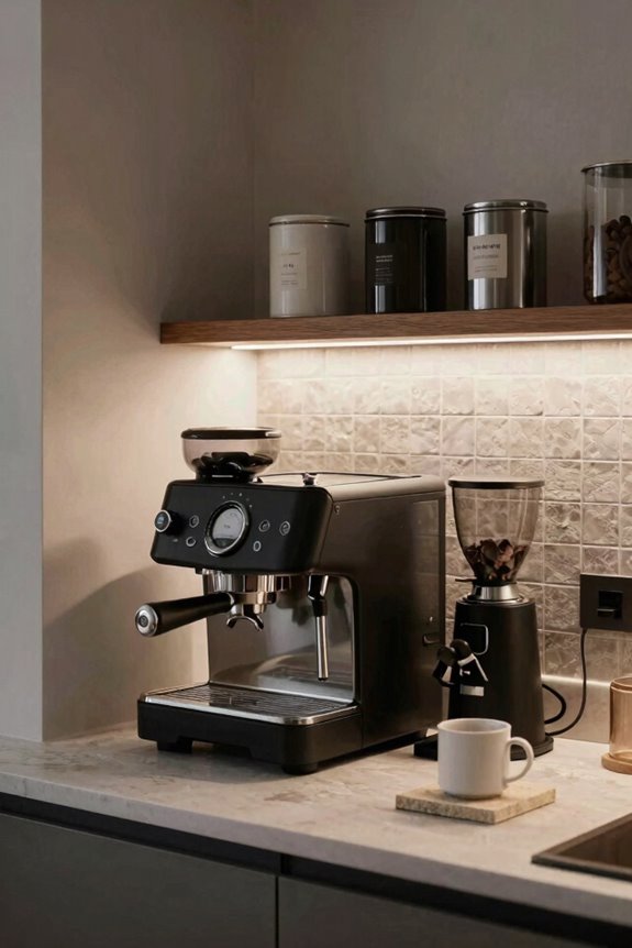 compact coffee bar solutions for tight kitchens