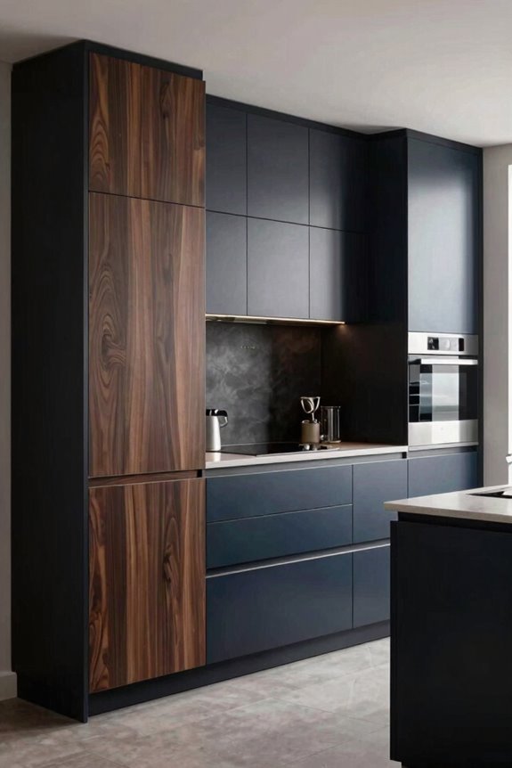 dark tones with mixed materials