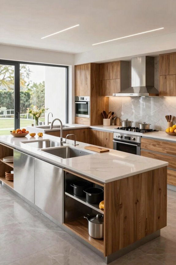 10 Open Kitchen Ideas to Transform Your Home 7 define clear kitchen work zones