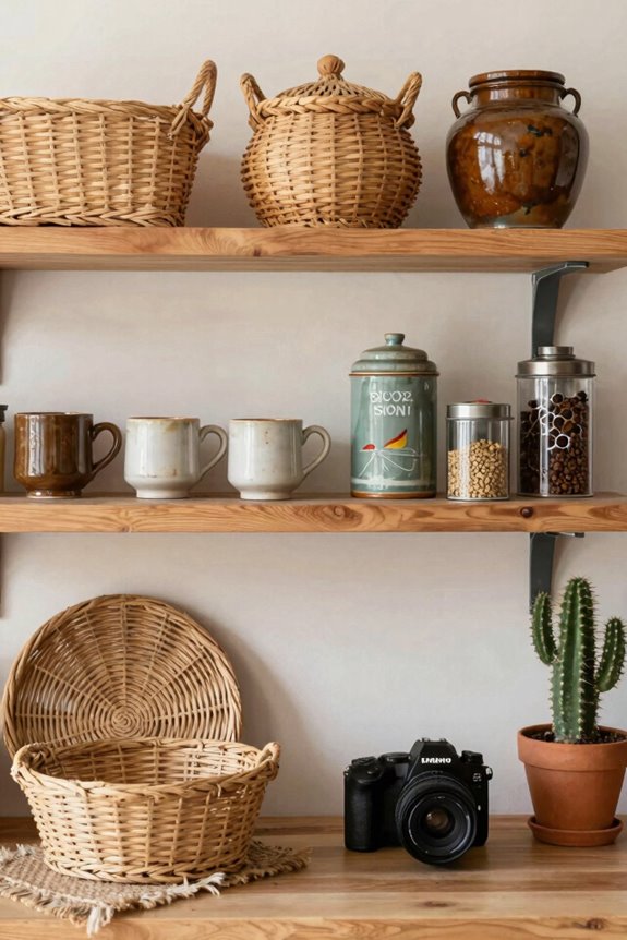 display meaningful items on shelves