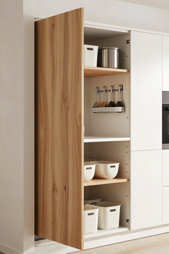door space under shelf storage optimization
