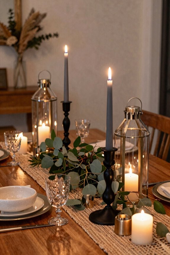 layered candlesticks lanterns rhythm