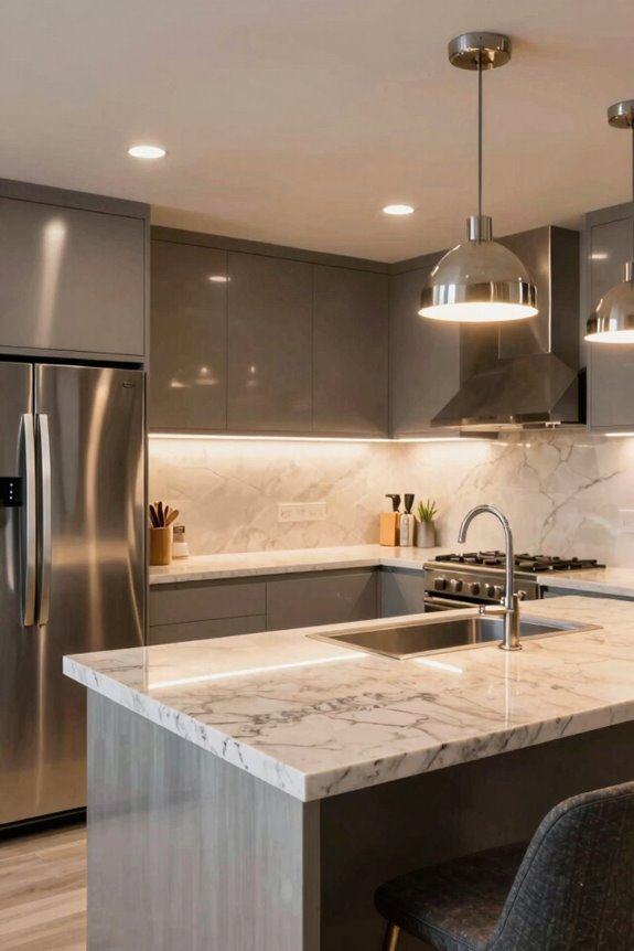 layered kitchen lighting for practicality