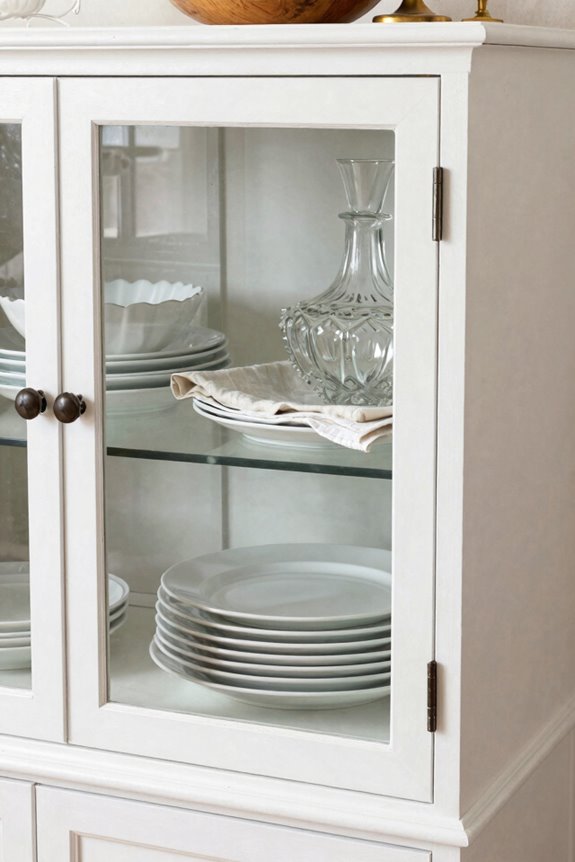 layered white dishes vintage textures