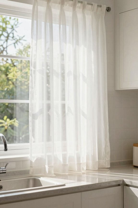 light sheers for bright kitchen ambiance