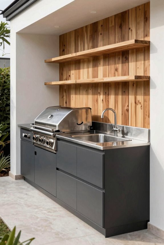 3 Outside Kitchen Layouts That Transform Your Backyard 1 linear outdoor kitchen compact functional