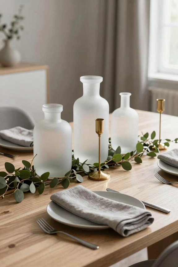 Modern Table Setting Ideas for Every Occasion 6 mixed candle heights with greenery accents