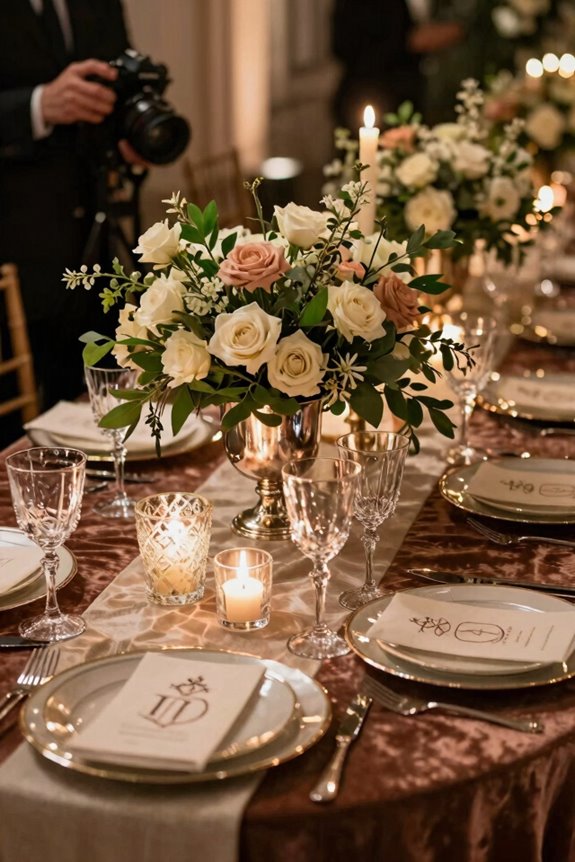 monogrammed accents tie theme