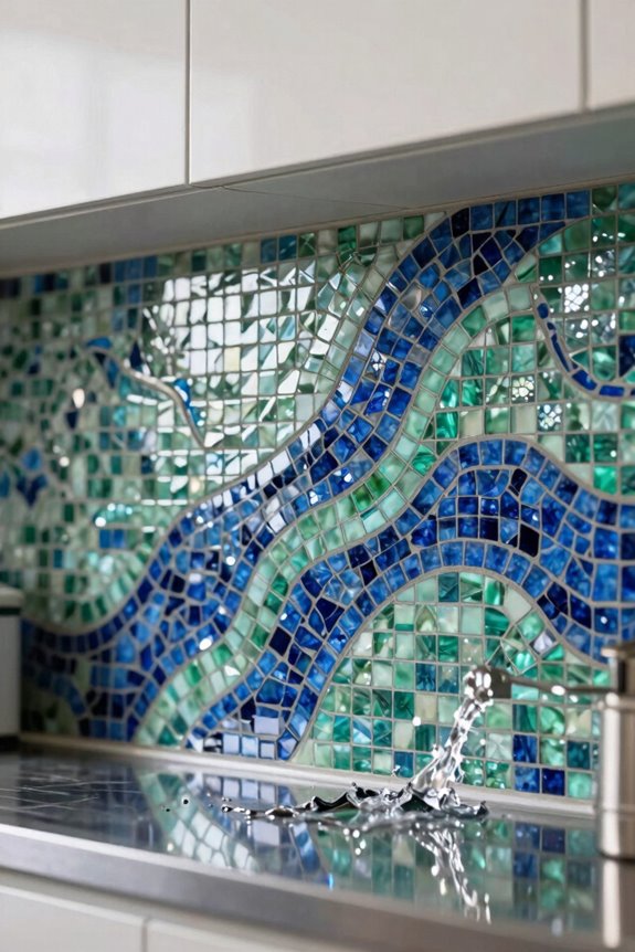 mosaic splashback texture luminosity harmony