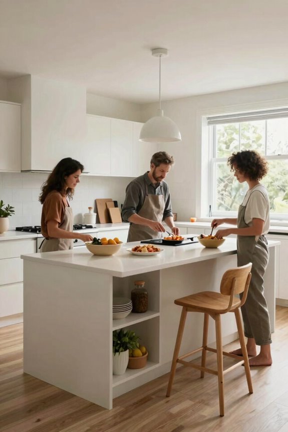 open concept kitchen fosters collaboration