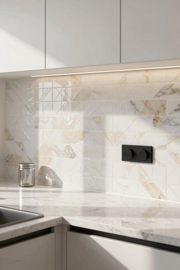 peel and stick renter friendly backsplash