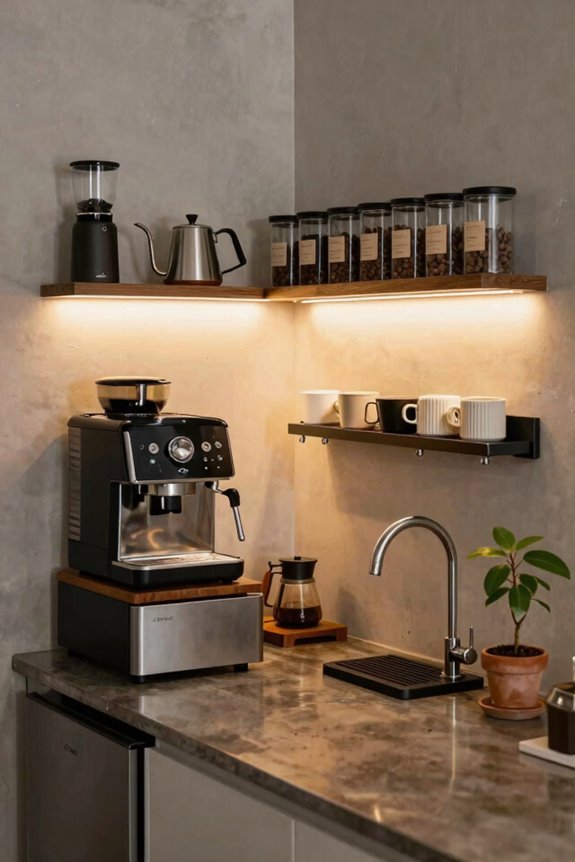 10 Coffee Corner Ideas for Small Spaces 2 prep store display coffee corner