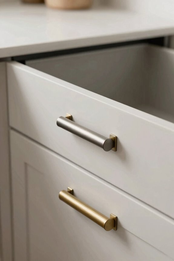 recessed pulls for compact kitchens