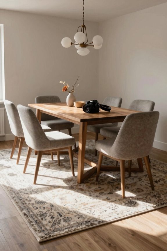 rug anchors dining area safely