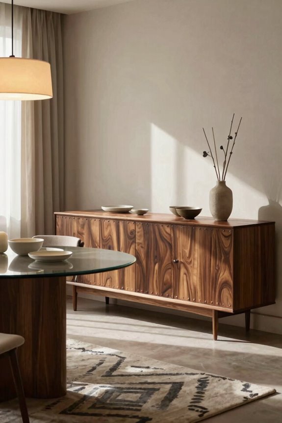 sideboard organized dining storage