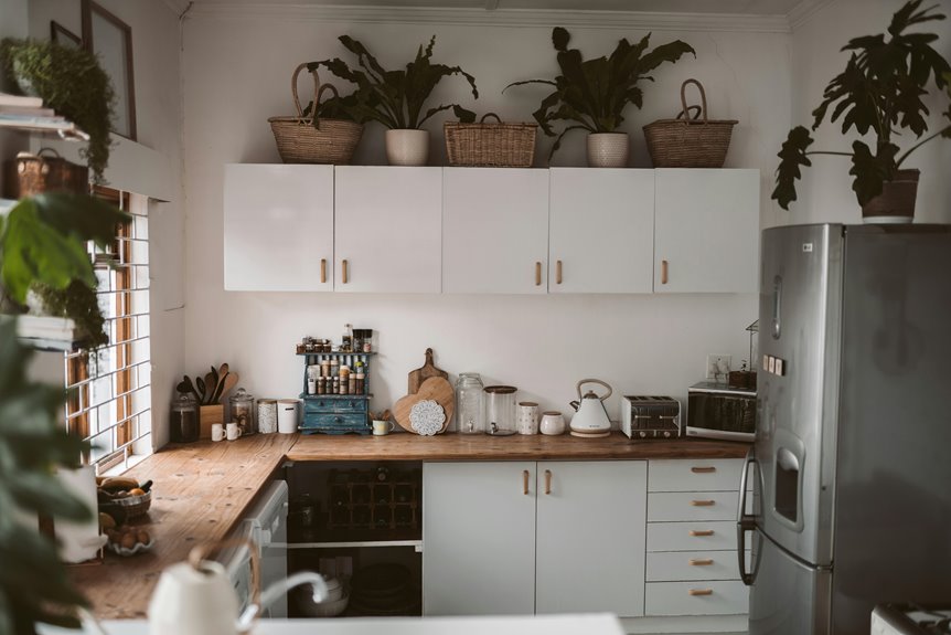 smart upper corner cabinet organization ideas