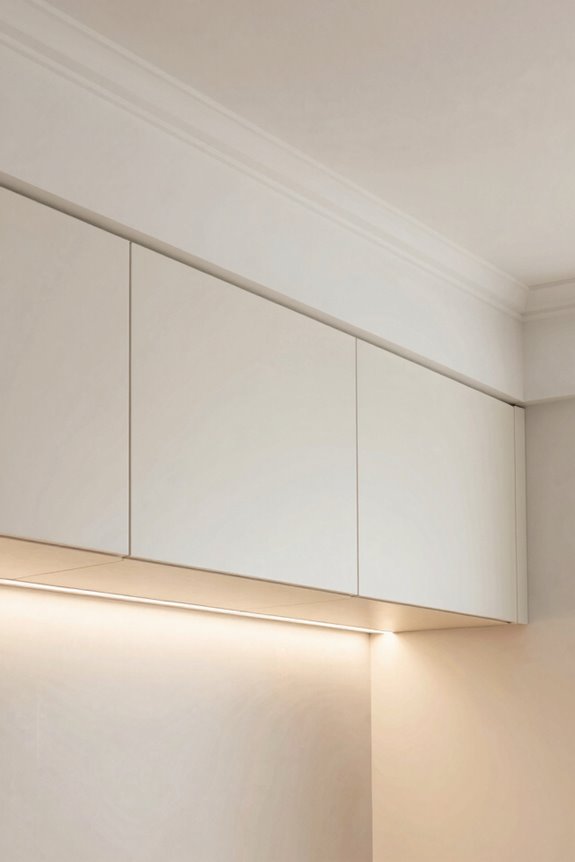 soffit and cabinets cohesive finish