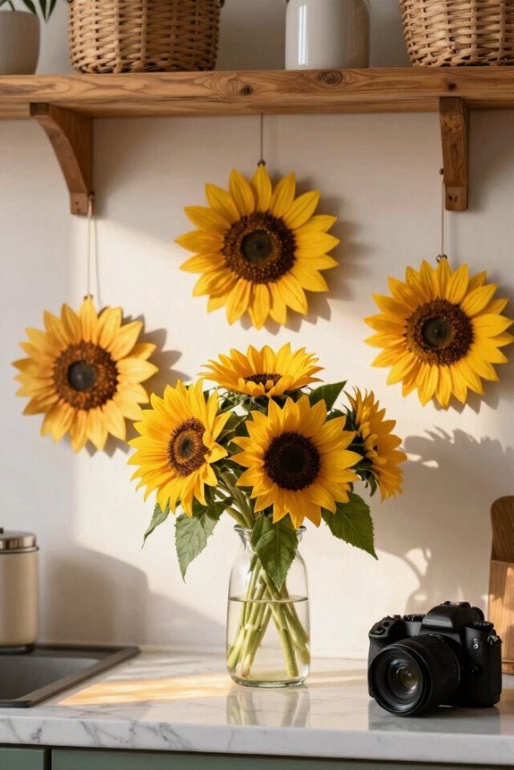 sunflower themed wall decor ideas