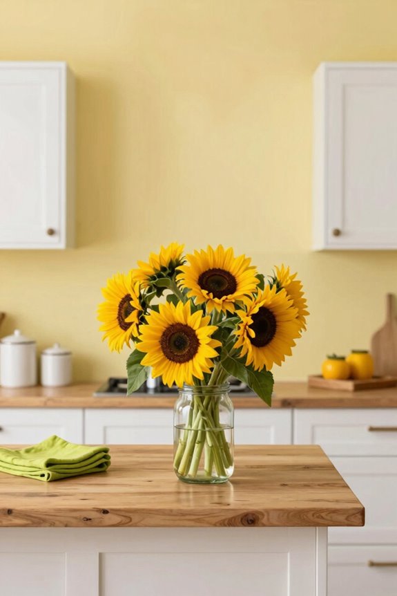 sunflower yellow kitchen color palette