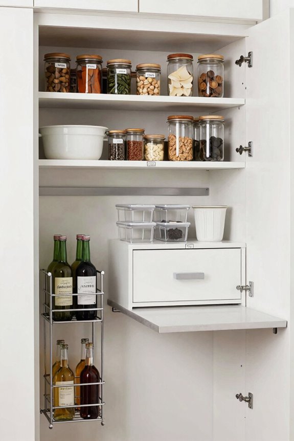 vertical storage maximizes compact kitchens