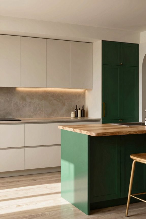 warm neutrals with bold greens q4dug